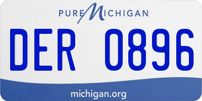 MI license plate DER0896