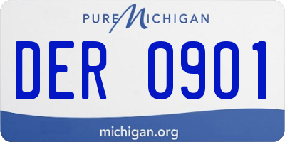 MI license plate DER0901