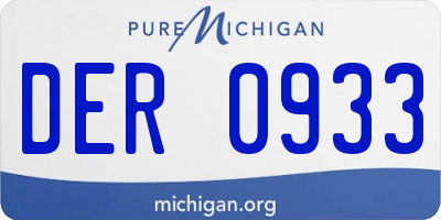 MI license plate DER0933