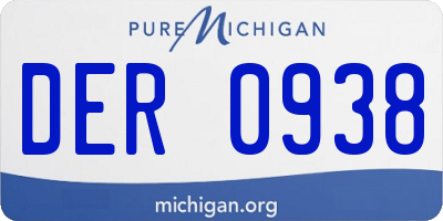 MI license plate DER0938