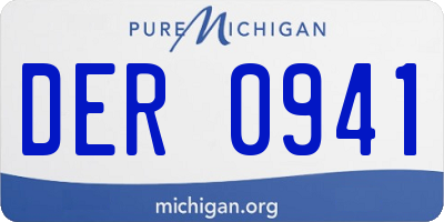 MI license plate DER0941
