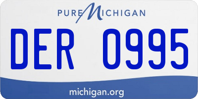 MI license plate DER0995