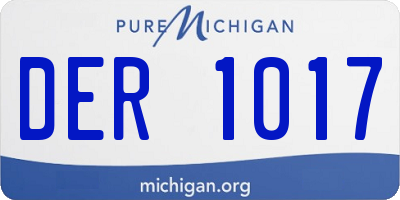 MI license plate DER1017