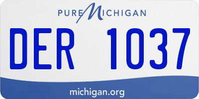 MI license plate DER1037