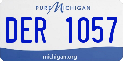 MI license plate DER1057