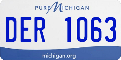 MI license plate DER1063