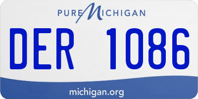 MI license plate DER1086