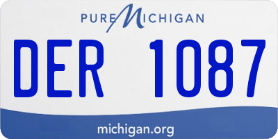 MI license plate DER1087