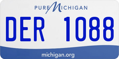 MI license plate DER1088