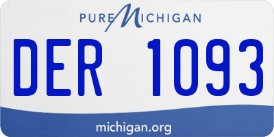 MI license plate DER1093