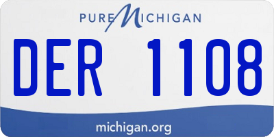 MI license plate DER1108