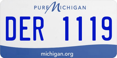 MI license plate DER1119