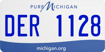 MI license plate DER1128