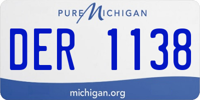 MI license plate DER1138