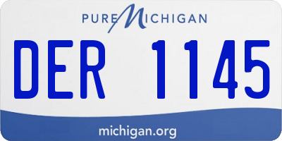 MI license plate DER1145