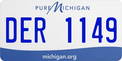 MI license plate DER1149