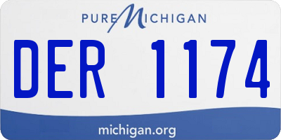 MI license plate DER1174