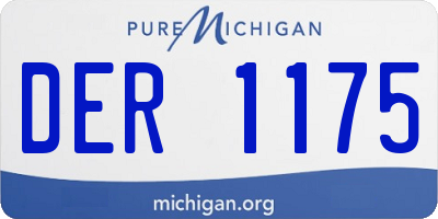 MI license plate DER1175