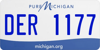 MI license plate DER1177