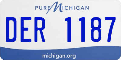 MI license plate DER1187