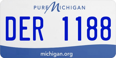 MI license plate DER1188