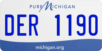 MI license plate DER1190