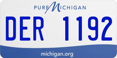 MI license plate DER1192