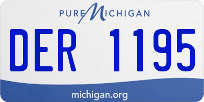 MI license plate DER1195
