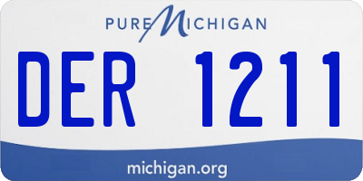 MI license plate DER1211