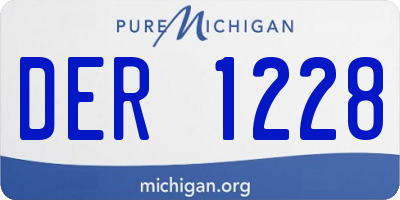 MI license plate DER1228