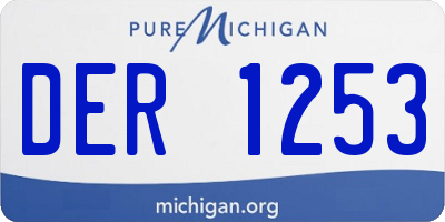 MI license plate DER1253