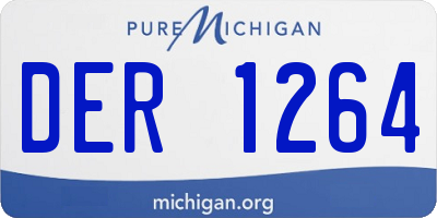 MI license plate DER1264