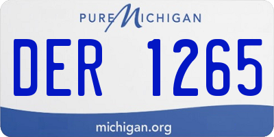 MI license plate DER1265
