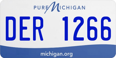MI license plate DER1266