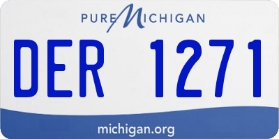 MI license plate DER1271