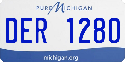 MI license plate DER1280
