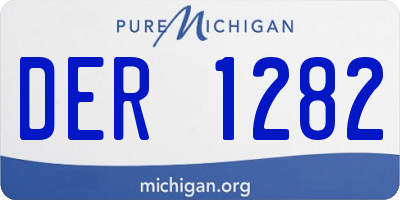 MI license plate DER1282