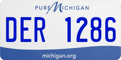 MI license plate DER1286