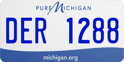 MI license plate DER1288