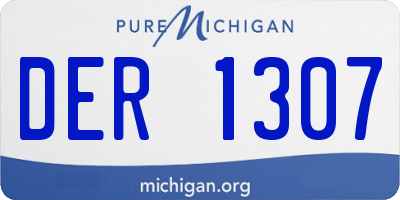 MI license plate DER1307
