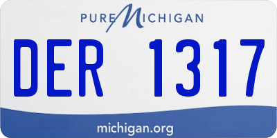 MI license plate DER1317