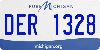 MI license plate DER1328