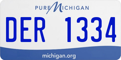 MI license plate DER1334