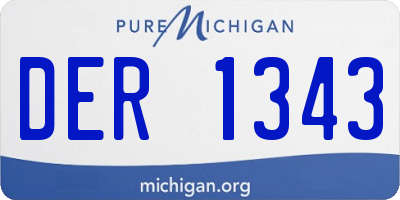 MI license plate DER1343