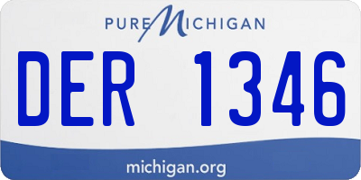 MI license plate DER1346