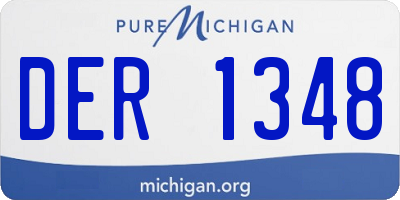 MI license plate DER1348