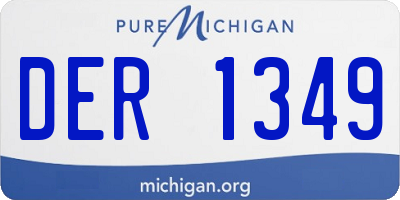 MI license plate DER1349