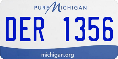 MI license plate DER1356
