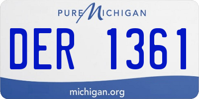 MI license plate DER1361