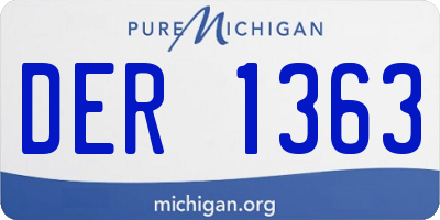 MI license plate DER1363